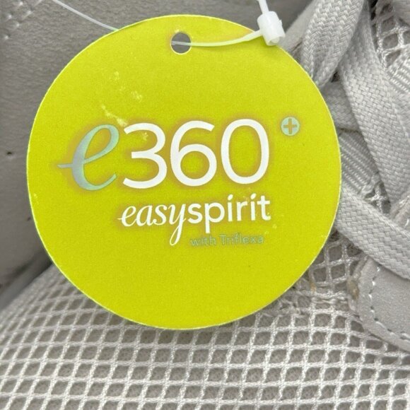 Easy Spirit Oxford Sneaker Leather Mesh Light Gray Quick Run Lace Up E360 Sz 9 W - Picture 7 of 10